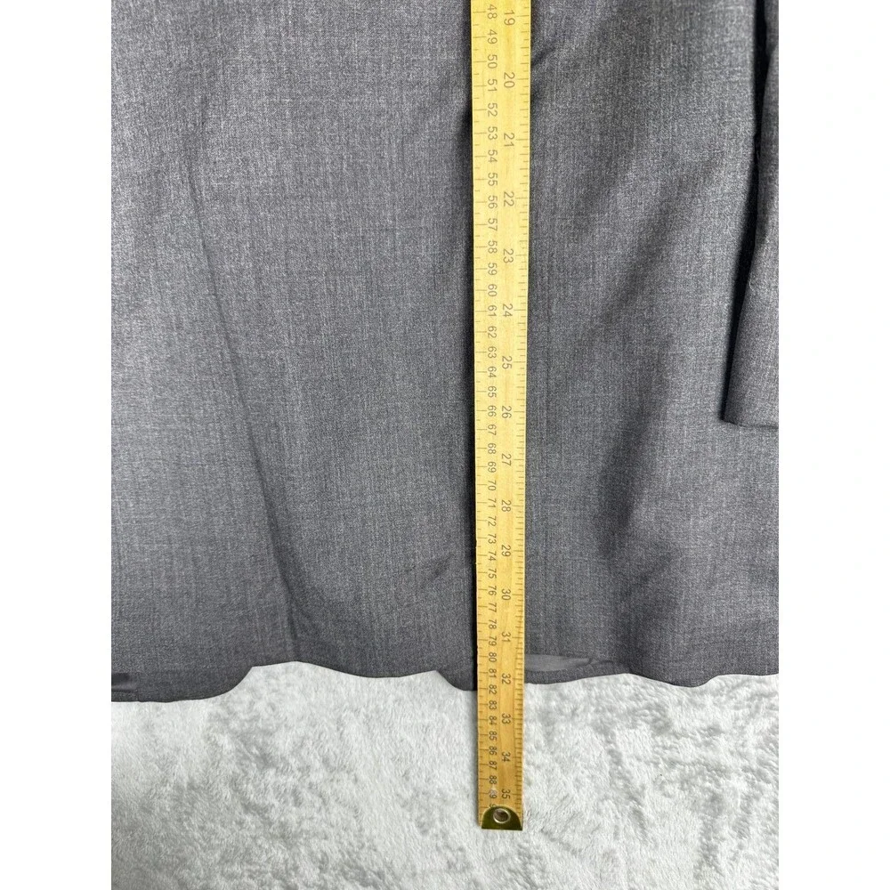 Ermenegildo Zegna Mens Blazer Jacket 56R Gray Super 100s Wool Luxury